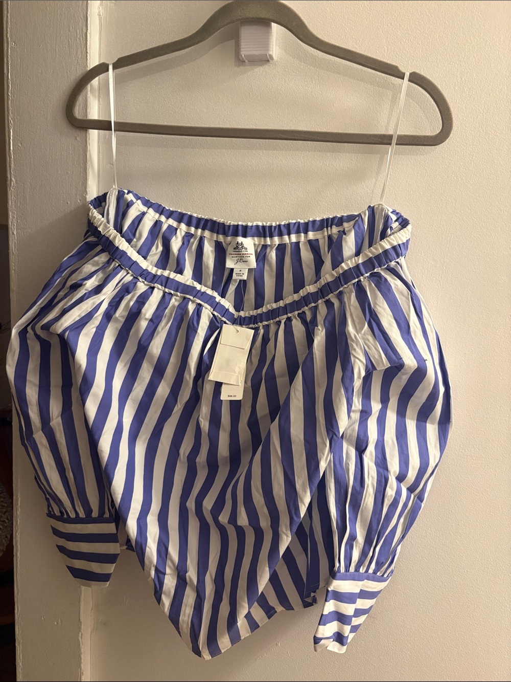 J.Crew x Thomas Mason off-shoulder top